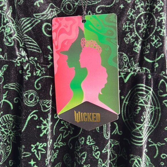 Wicked Elphaba Large 10-12 Dress Universal Studios Green Black - Picture 7 of 7